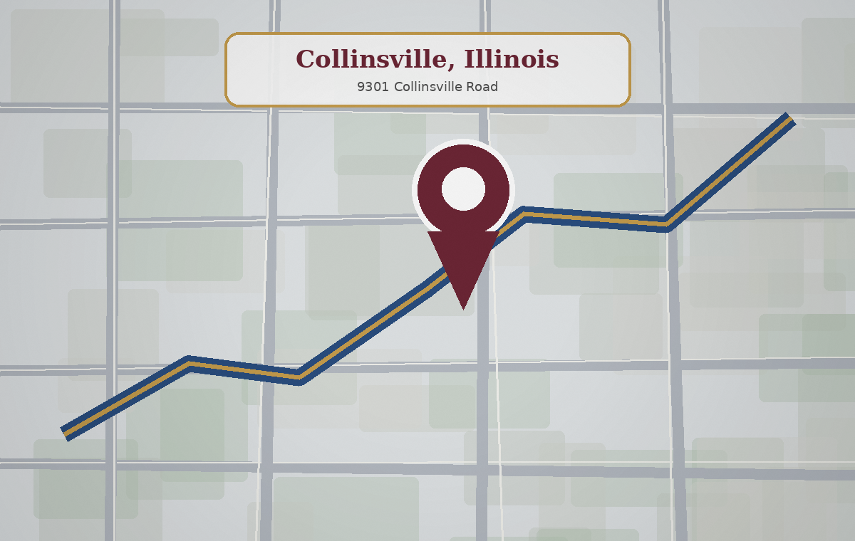 Map illustration for Fairmount Park Racetrack in Collinsville Illinois